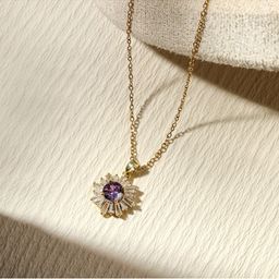 SALTY Women Stone-Studded Pendant With Chain-17