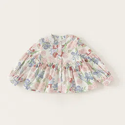 LULU & SKY Girls Floral Opaque Printed Casual Shirt-picture-26