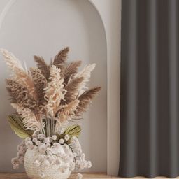 Parda Online Grey Set of 4 Black Out Window Curtain image 5