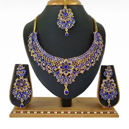 VATSALYA creation Gold-Plated Artificial Stones Alloy Jewellery Set-image-8