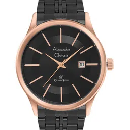 Alexandre Christie Men Dial & Stainless Steel Bracelet Style Straps Analogue Watch 8348MDBBRBA-image-33