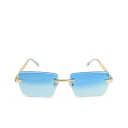 ZAADRAN Rimless UV Protected Unisex Blue Wayfarer Sunglasses-47