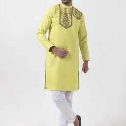 DEVOILER Men Ethnic Motifs Printed Regular Kurta with Pyjamas-35