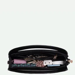 ZOUK Printed Structured Sling Bag with Tasselled image 2