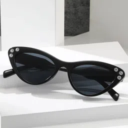 DressBerry Women Cateye UV Protected Lens Sunglasses ES_60006-33-DB-1813-BLK-BLK-CE-Black-12