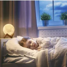 snowshell Moon Lamp, LED 7 Colors Moon Night Light Lamp, Remote & Touch Control Night Lamp image 4