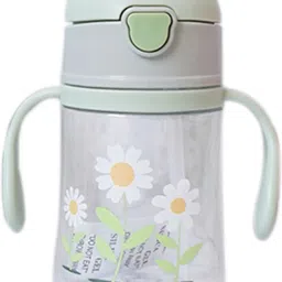 Baby Feeding Silicone Straw Sipper Water Milk Liquids With Handles Feeder Bottle - 350 ml-image-76