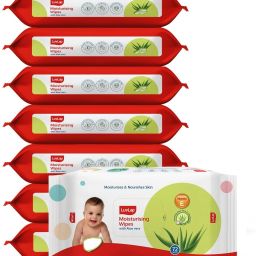 Paraben Free wipes for baby with Aloe Vera, Fragrance Free (Pack of 8)-image-3