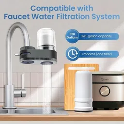 supvox Kitchen Sink Water Filter with Dual Spout Filter Element Faucet Function Diverter image 3