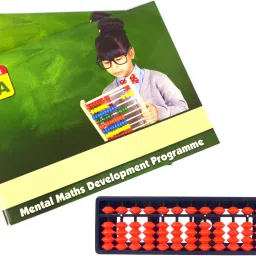 15 Rod Single Colour Abacus with 2 Practice Workbooks - Level 3-12
