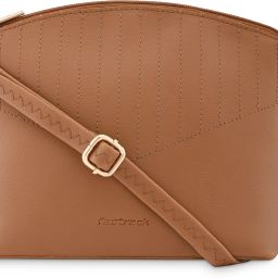 Tan Women Sling Bag Solid-image-3