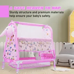 Elephant Jumbo New Born Baby Swing Cradle for 0-13 Months Baby Boys and Girls-17
