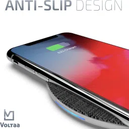 iVoltaa Air.base1 with Type-C Cable for Qi Enabled Devices 10W Wireless Fabric Charging Pad image 5