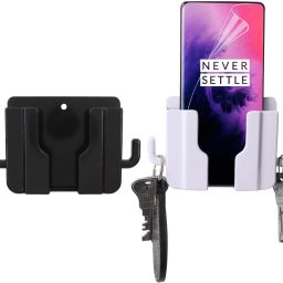 Flipkart SmartBuy Wall Mount Phone Holder Mobile Charging Stand With 2 Hook Remote Stand Pack OF 2 Mobile Holder-image-23