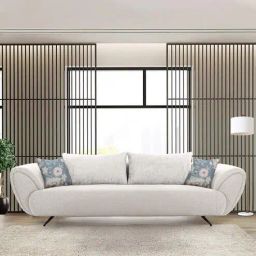 casacraft from pepperfry New Jersey Fabric 4 Seater Sofa in Ivory Colour-picture-16