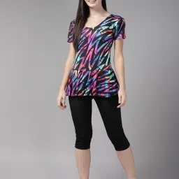 Muhuratam Womens PINK Colour Nylon Swim Suit Printed Women Swim-dress Pink Swimsuit-image-62