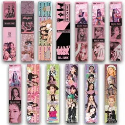 BlackPink K POP Girls Blink Themed Bookmarks (Set of 13) Black Pink Bookmark Bookmark-image-39
