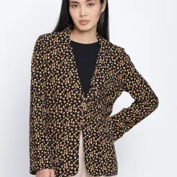Women Solid Single Breasted Casual Blazer-image-14