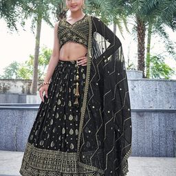 Chandbaali Embroidered Thread Work Detail Ready to Wear Lehenga & Blouse With Dupatta-picture-23