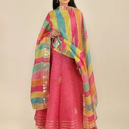 Exotic India Embroidered Dupatta with Gotta Patti-picture-18