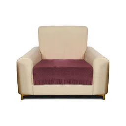 RRC Coral Solid Velvet 1 Seater Sofa Cover-image-23