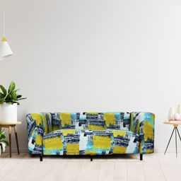 HOUSE OF QUIRK Grey Con 4-Seater Stretchable Non-Slip Sofa Cover-picture-23