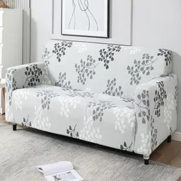 HOKIPO Grey Printed 3-Seater Sofa Covers-image-128