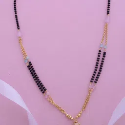 Ramdev Art Fashion Jwellery Gold-Plated Artificial Stones and Beads Mangalsutra-44