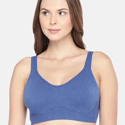 Inner Sense Blue Solid Full-Coverage Sustainable Everyday Bra ISB098-50