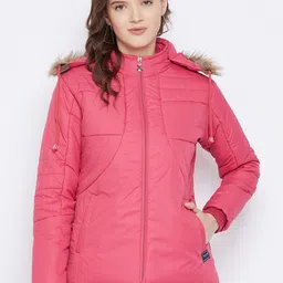 VERO AMORE Women Pink Colourblocked Insulator Parka Jacket-image-52
