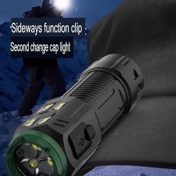 Evolluxi 4 Mode Led Torch Lights Rechargeable Emergency Light Multifunctional Portable Flashlight High Power Long Distance Beam Range Car Rescue Torch with Hammer Window Glass image 4