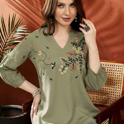 Anouk Women Liva Kurta-20