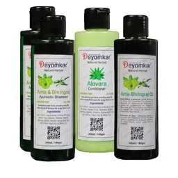Deyomkar Unisex Pack Of Amla Brinjraj shampoo, Conditionern & Oil-30