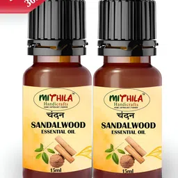 MITHILA Handicrafts Pack Of 2 Brown Sandalwood Aroma Oils-image-13