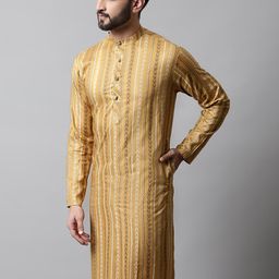 Jompers Men Woven Design Cotton Kurta-image-11
