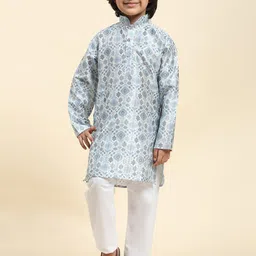 Pro-Ethic STYLE DEVELOPER Boys Ethnic Motifs Printed Mandarin Collar Kurta With Pyjamas-15