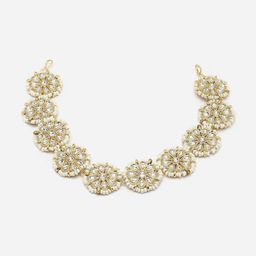 Anouk Gold-Plated Kundan-Studded Matha Patti-image-27
