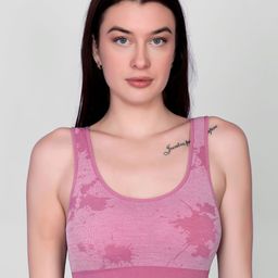 Gopalvilla Abstract Printed Full Coverage Workout Bra with All Day Comfort-2