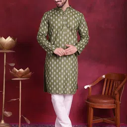 Jompers Ethnic Motifs Printed Regular Pure Cotton Kurta with Churidar-picture-16