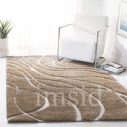 IMRA CARPET Camel Brown Geometric Polyester Carpet-picture-33