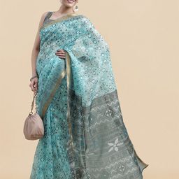 MIRCHI FASHION Geometric Printed Zari Saree-image-59