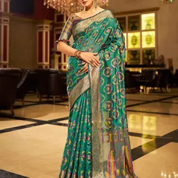 KALINI Ethnic Motifs Zari Organza Saree-50