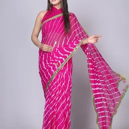 VL SAREES Leheriya Printed Beads and Stones Leheriya Saree-picture-23