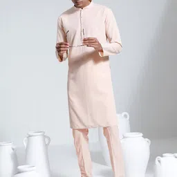 VASTRAMAY Mandarin Collar Regular Kurta & Pyjamas image 1