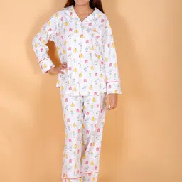 The Mom Store Conversational Printed Pure Cotton Night suit-image-89