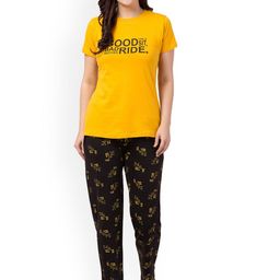 Funday Fashion Typography Printed Cotton Night suit-image-50