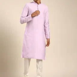 KISAH Mandarin Collar Regular Pure Cotton Straight Kurta With Churidar-picture-13