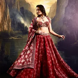 Rashika Sharma Embellished Sequinned Made to Measure Lehenga & Blouse With Dupatta-30