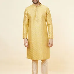 Manyavar Woven Design Kurta with Pyjamas-picture-31