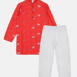 KiddoPanti Boys Printed Kurta With Pyjamas-picture-39
